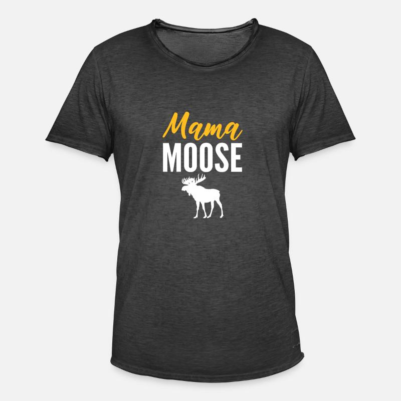 Mama Moose Liebevolle Mutter Gift - Männer Vintage T-Shirt - Vintage Schwarz