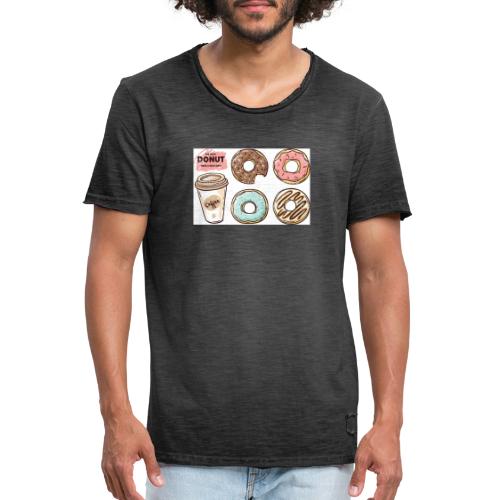 Donut & Coffe - Camiseta vintage hombre