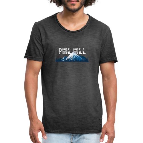 Phil Hill Mountain Snow White - Männer Vintage T-Shirt