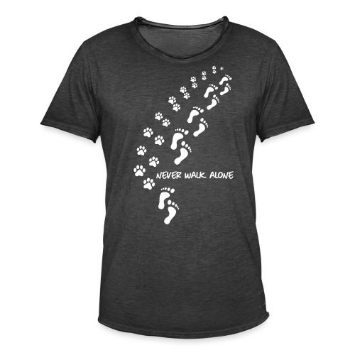 Vorschau: never walk alone dog - Männer Vintage T-Shirt