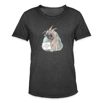 bad Hair day - Männer Vintage T-Shirt - Vintage Schwarz - Vorne