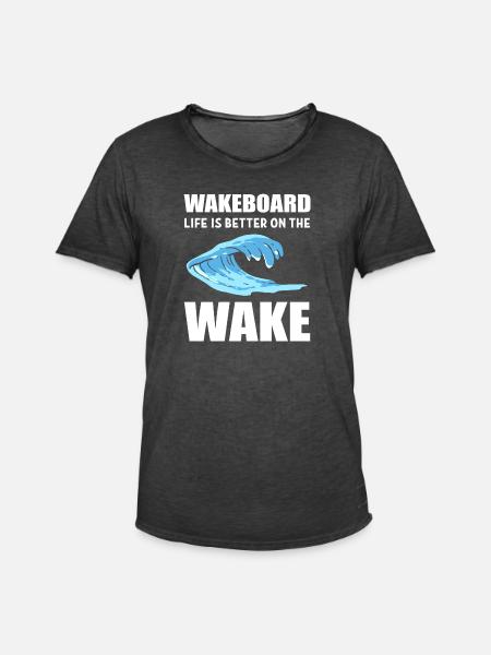 Besser auf Wake Surfer Geschenk - Männer Vintage T-Shirt - Vintage Schwarz