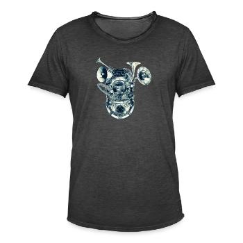 Singe orchestre - T-shirt vintage Homme - noir vintage - Devant - Jose (178cm)