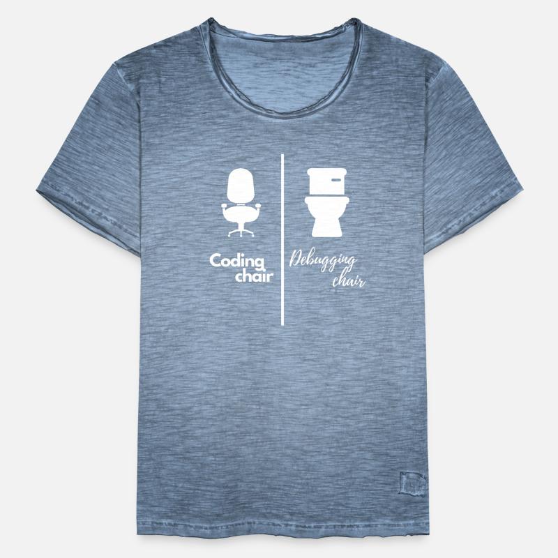 Coding Chair vs. Debugging Chair Männer Vintage T-Shirt