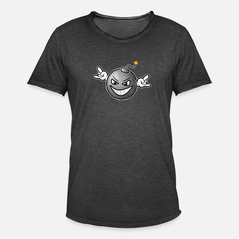 Bomb version 1 - Men's Vintage T-Shirt - washed black