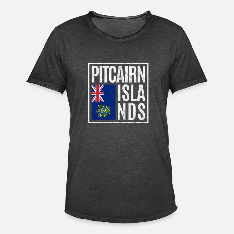 Pitcairninseln - Männer Vintage T-Shirt - Vintage Schwarz
