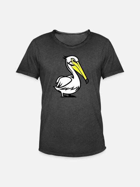 Pelikan Comic - Men's Vintage T-Shirt - washed black