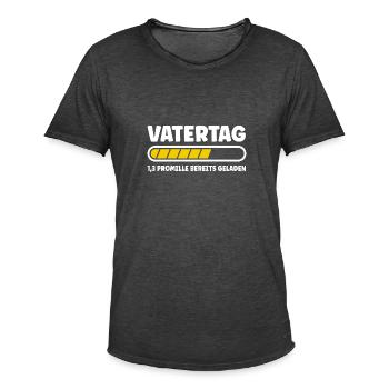 Vatertag Bier trinken Männertag - Männer Vintage T-Shirt - Vintage Schwarz - Vorne
