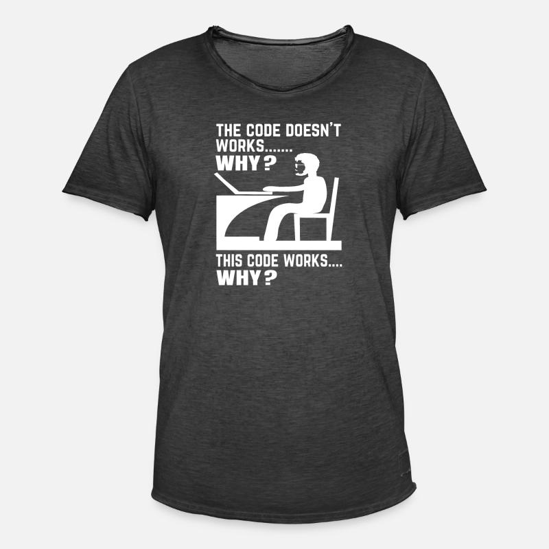 Softwareentwickler Programmierer Geschenk - Männer Vintage T-Shirt - Vintage Schwarz