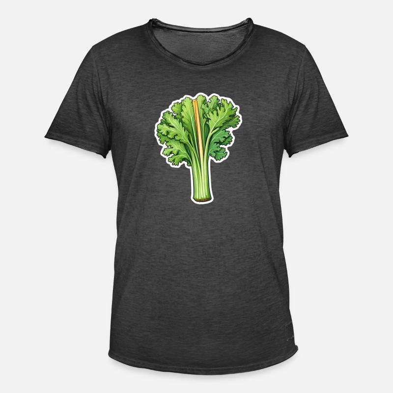 Stangensellerie oder Staudensellerie - Männer Vintage T-Shirt - Vintage Schwarz