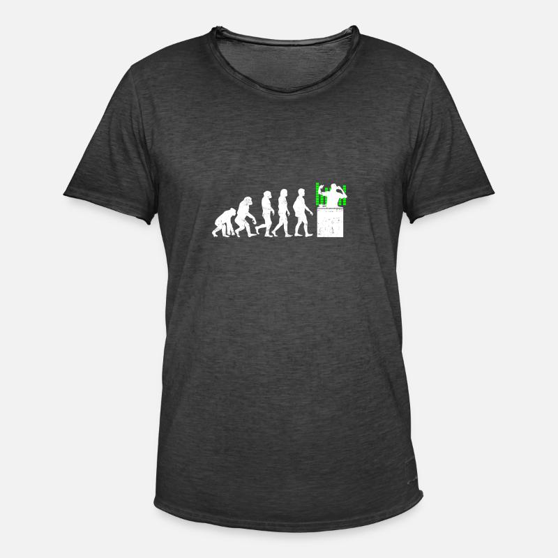 Dj evolution entwicklung musik turntable - Männer Vintage T-Shirt - Vintage Schwarz