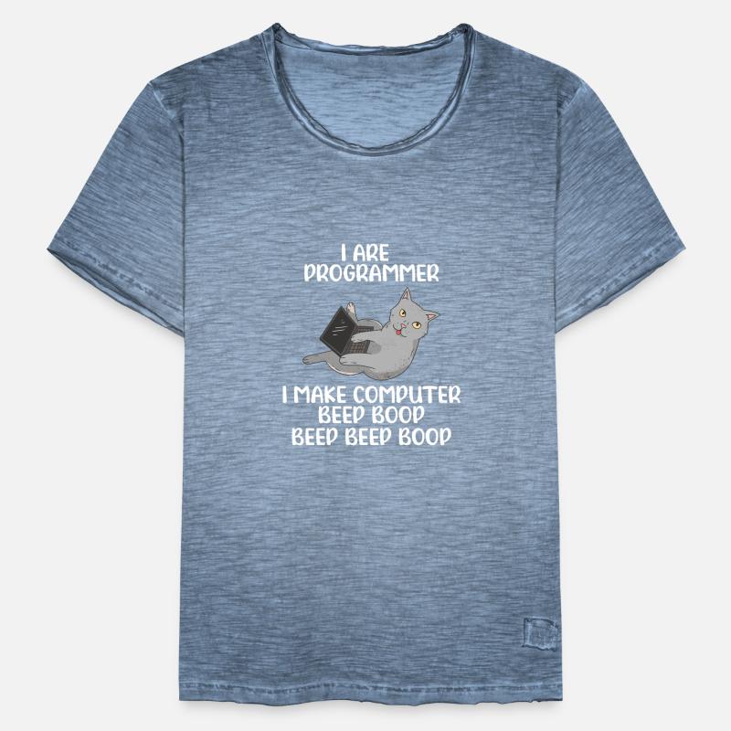 I Are Programmer I Make Computer Beep Bop Coder So Männer Vintage T-Shirt