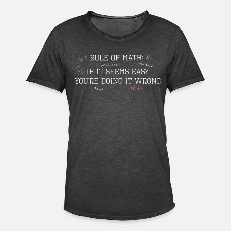 Math rules complex simple - Men's Vintage T-Shirt - washed black