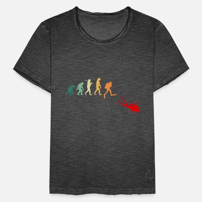 Plongée sous-marine plongée évolution rétro drôle T-shirt vintage Homme