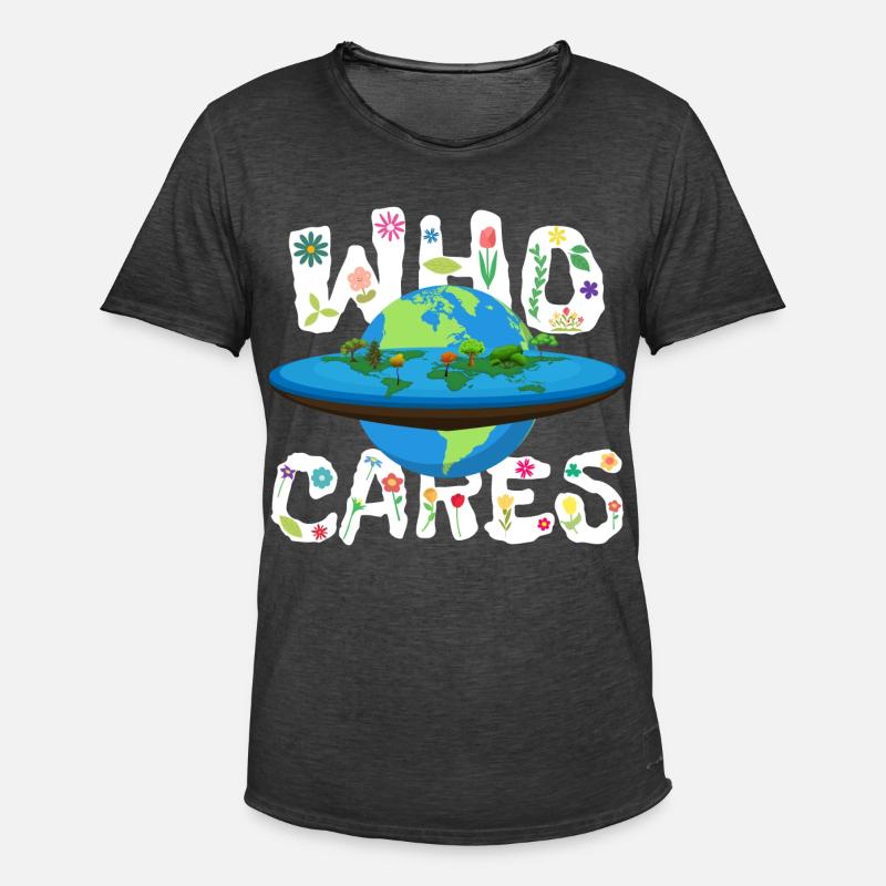 Planet Erde flach oder rund - Männer Vintage T-Shirt - Vintage Schwarz