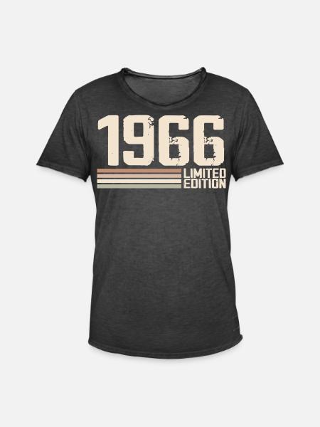 1966 Vintage 1966 Birthday 1966 Retro 1966 - Men's Vintage T-Shirt - washed black