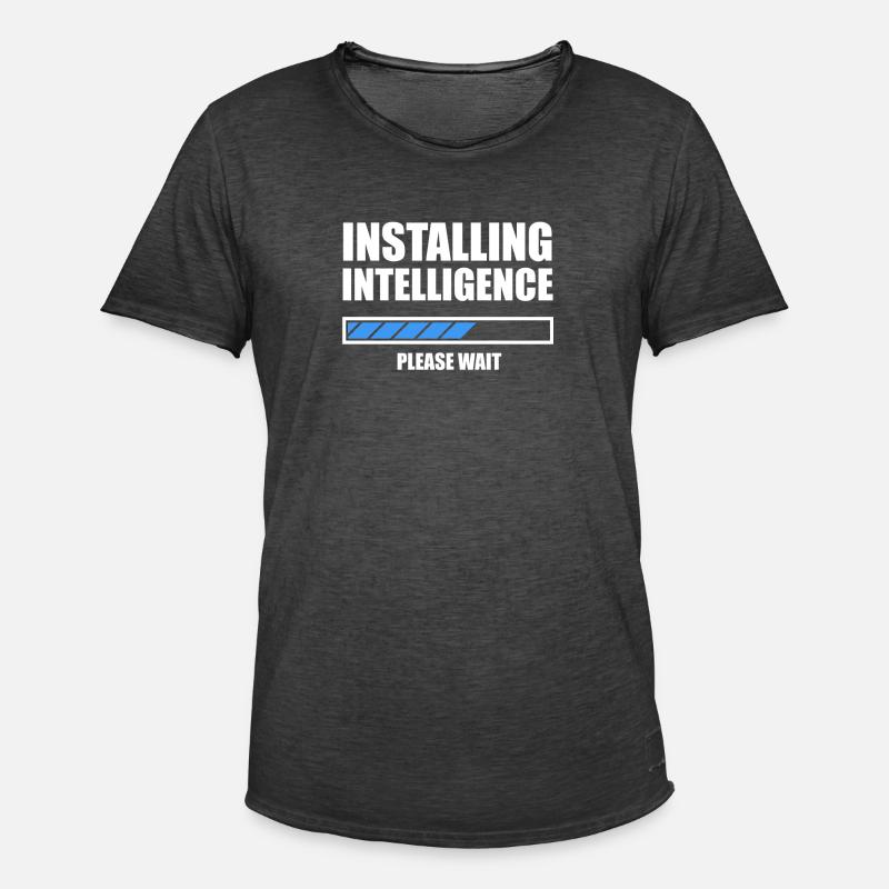 Installing Intelligence N - Männer Vintage T-Shirt - Vintage Schwarz