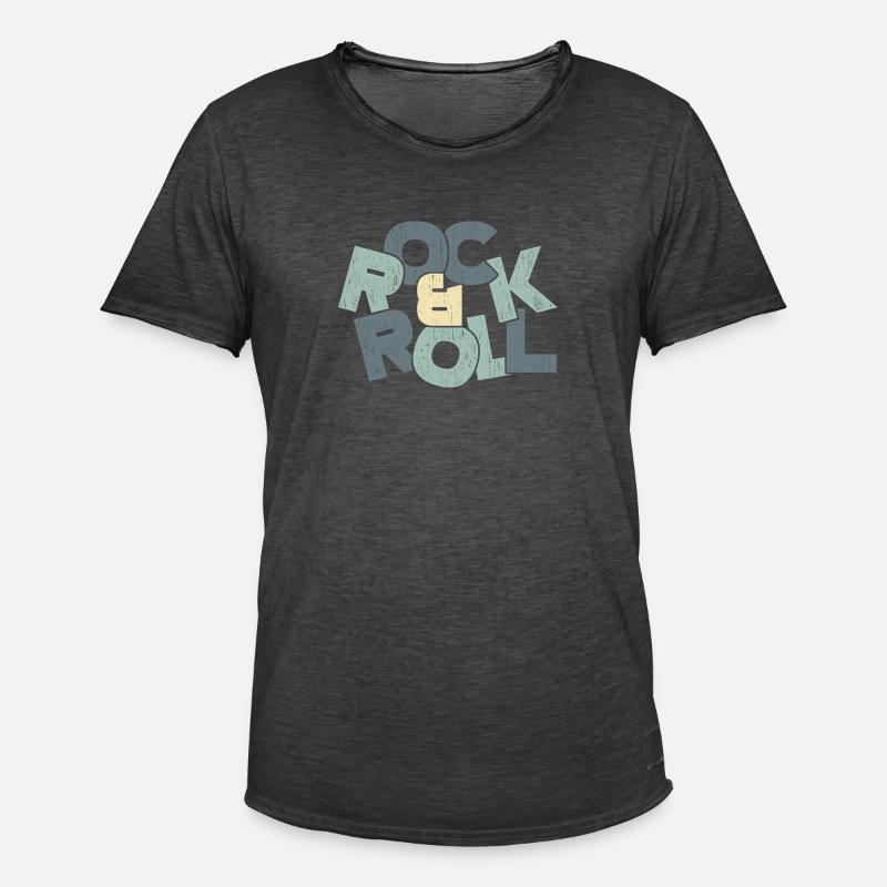 Rock & Roll Kinder Geschenk Spruch - Männer Vintage T-Shirt - Vintage Schwarz