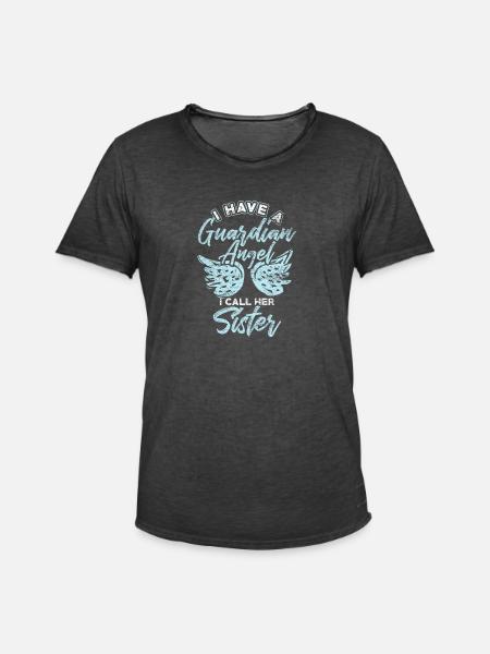Sister protector - Men's Vintage T-Shirt - washed black