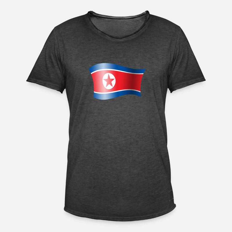 Corée du Nord drapeau Corée drapeau Corée - T-shirt vintage Homme - noir vintage