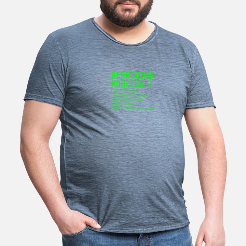 Debugging-Prozess Lustige Programmierer Coder Geschenkidee Männer Vintage T-Shirt