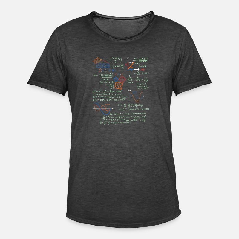Math Formulas - Männer Vintage T-Shirt - Vintage Schwarz