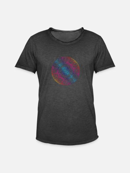 Sacred Geometry TetraFlower - Men's Vintage T-Shirt - washed black