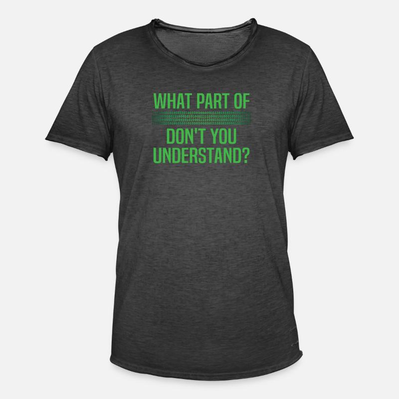 Binärcode Binar Dualcode Programmierer Geschenk - Männer Vintage T-Shirt - Vintage Schwarz