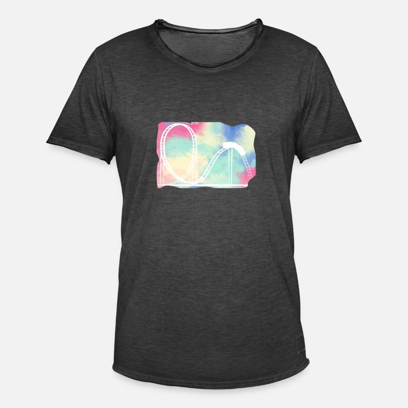 Roller Coaster Freizeitpark Design - Männer Vintage T-Shirt - Vintage Schwarz