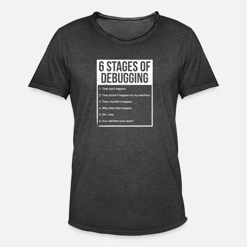 Programmer Funny gift idea - Men's Vintage T-Shirt - washed black