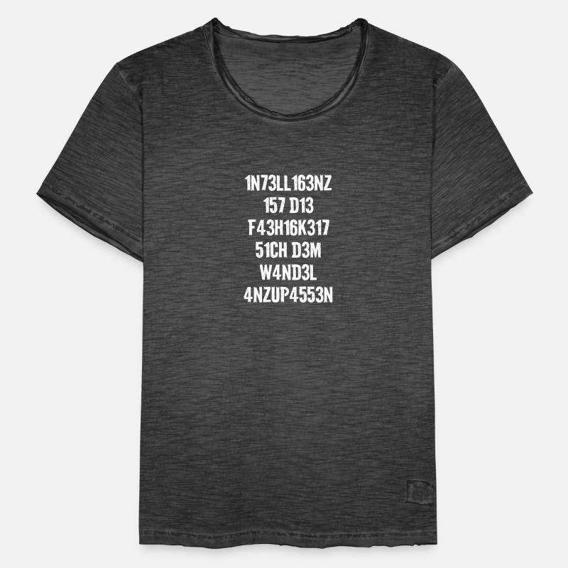 Intelligenz Stephen Hawking Zitat code Geschenk Männer Vintage T-Shirt