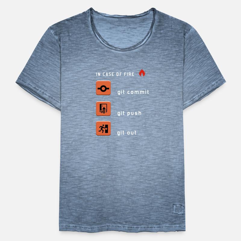 Git Commit Git Push Git Out T-shirt vintage Homme