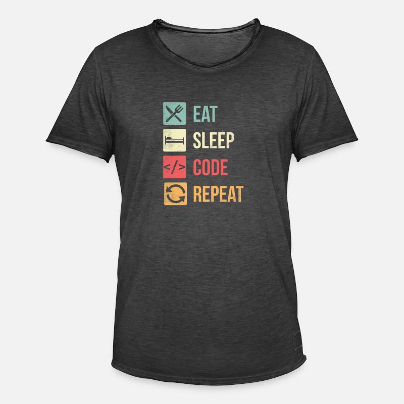 Software Engineer Codierung - Männer Vintage T-Shirt - Vintage Schwarz