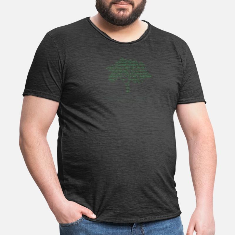 Coding Computer Programmer Tree Men's Vintage T-Shirt