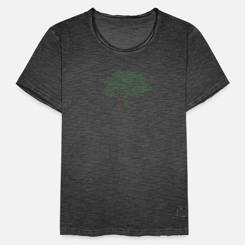 Coding Computer Programmer Tree Men's Vintage T-Shirt