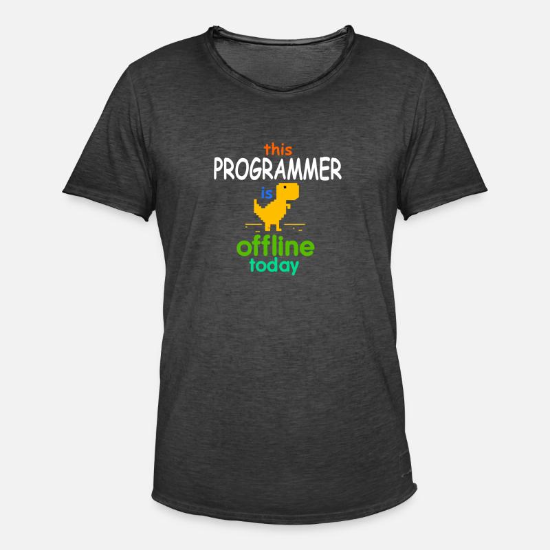 Programmierer ist offline - Männer Vintage T-Shirt - Vintage Schwarz