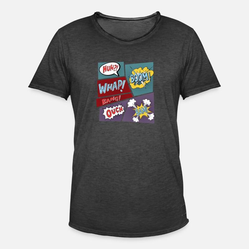 Comic Superhelden Comicbücher Kinder Geschenk - Männer Vintage T-Shirt - Vintage Schwarz