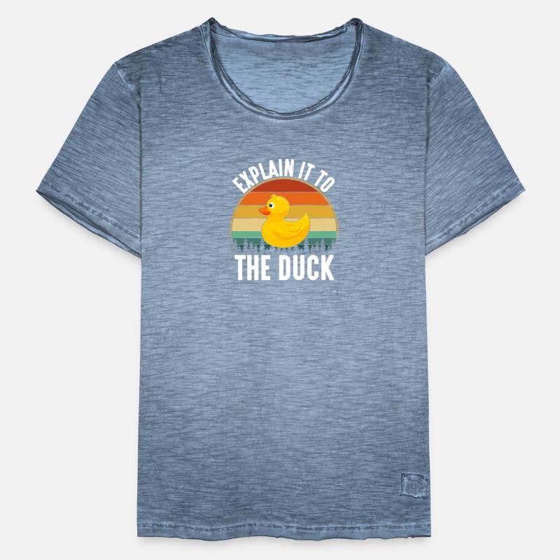 Rubber Duck Debugging, funny developer coding prog Men's Vintage T-Shirt