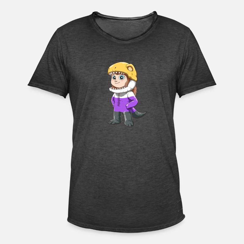 T-Rex Nonbinary und Genderqueer Geschenk - Männer Vintage T-Shirt - Vintage Schwarz