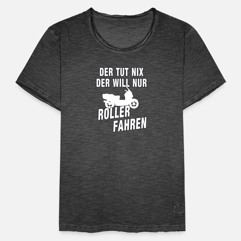 Motorroller Roller Rollerfahrer Geschenk Männer Vintage T-Shirt