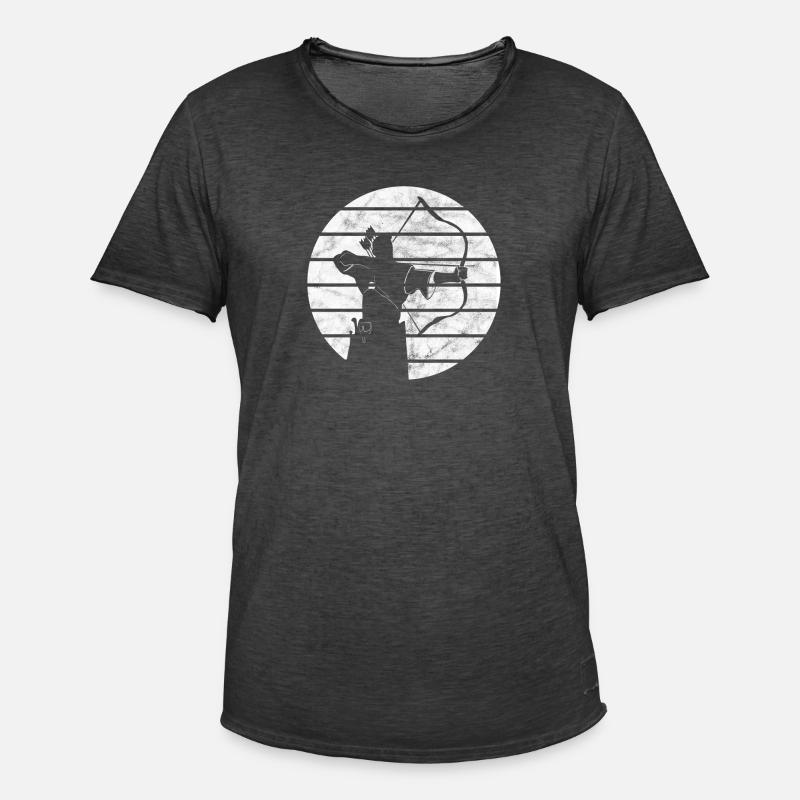 Bogenschiessen Bogenschütze Bogen Pfeil Langbogen - Männer Vintage T-Shirt - Vintage Schwarz