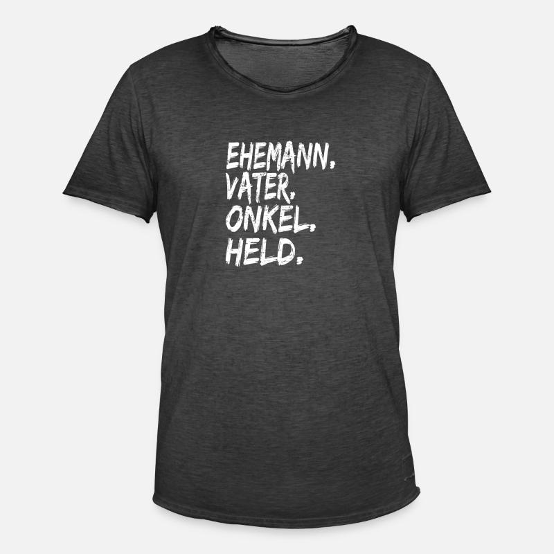 Ehemann Vater Onkel Held - Männer Vintage T-Shirt - Vintage Schwarz