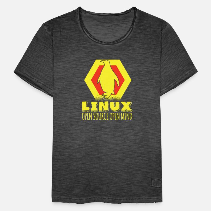 Linux Open Source Open Mind Männer Vintage T-Shirt