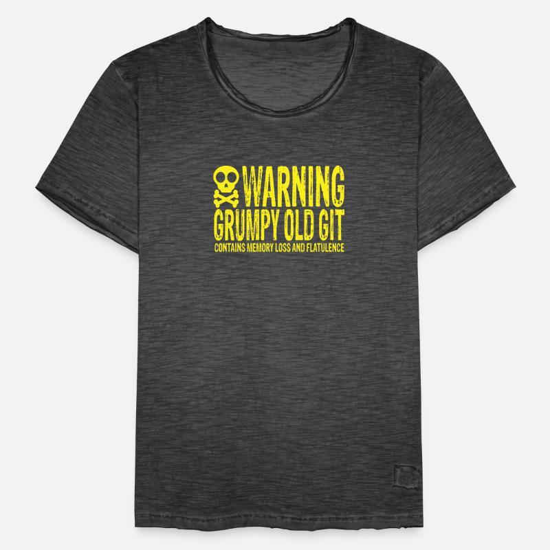Warning Grumpy Old Git Männer Vintage T-Shirt