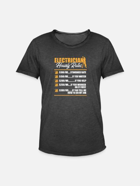 Elektriker I Elektriker I Elektriker - Herre vintage T-shirt - vintage-sort