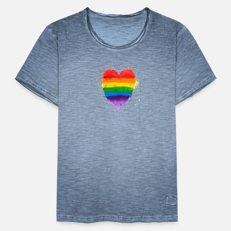 Rainbow Männer Vintage T-Shirt