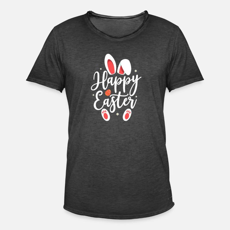 Happy Easter Easter Gift - Männer Vintage T-Shirt - Vintage Schwarz