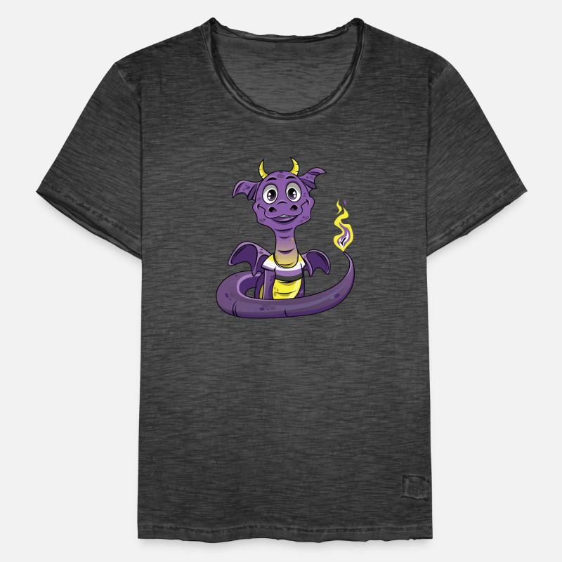 Nonbinary Pride Dragon Nonbinary Men's Vintage T-Shirt