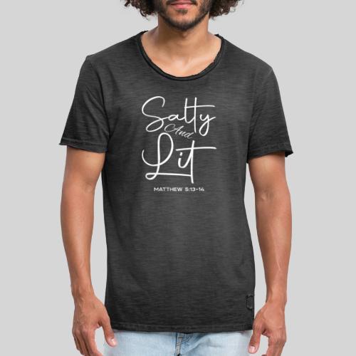 Salz und Licht für die Welt Matthäus 5,13-14 Bibel - Männer Vintage T-Shirt