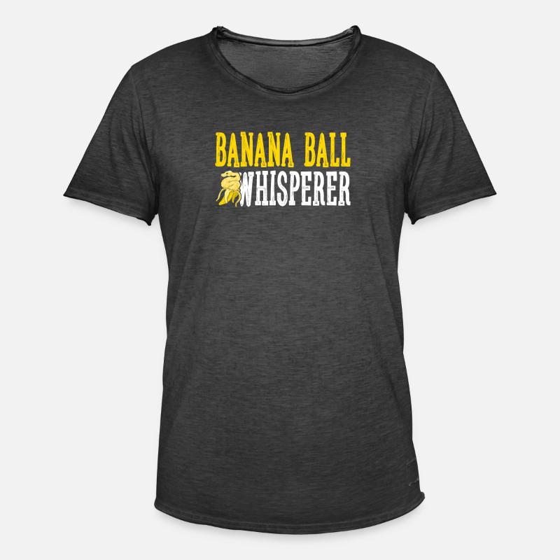 Banana Ball Python Flüsterer - Männer Vintage T-Shirt - Vintage Schwarz